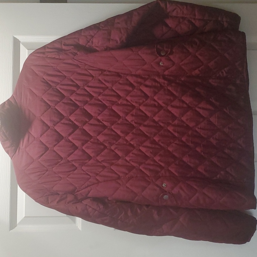 Eddie Bauer Jacket Womens Size XL X-large Quilted Jacket Burgundy - Picture 2 of 9